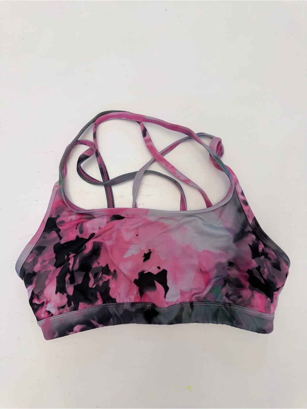 Athleta Pink Strappy Sports Bra